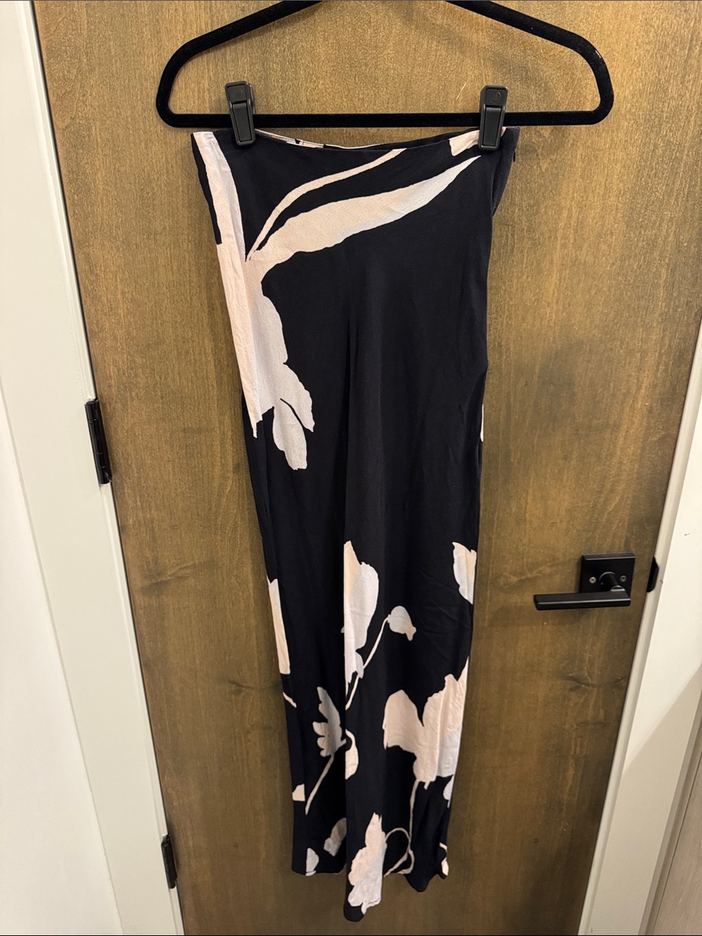 Nasty Gal Black Maxi Dress with Blush Floral Print